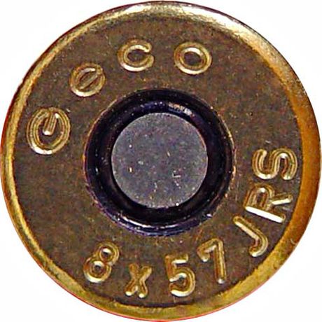 Les chargements de calibre 8x57 JRS possèdent normalement une amorce revêtue d'un listel de couleur noire pour les différencier des cartouches de calibre 8xJR ou 8x57 IR dont le projectile possède un diamètre de 8,08 mm .